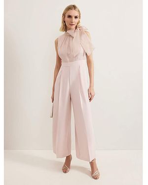 Phase Eight Tie Neck Jumpsuit - Pink