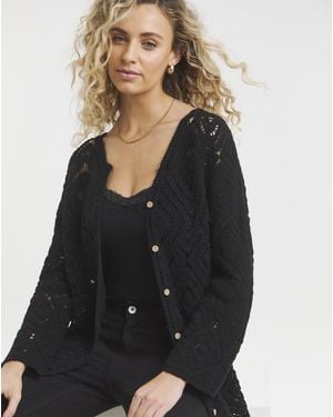Joe Browns Crochet Cardigan - Black