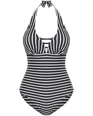 JD Williams Halter Neck Padded Swimsuit - White