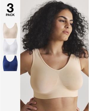 Pretty Secrets 3 Pack Comfort Tops A-D - White