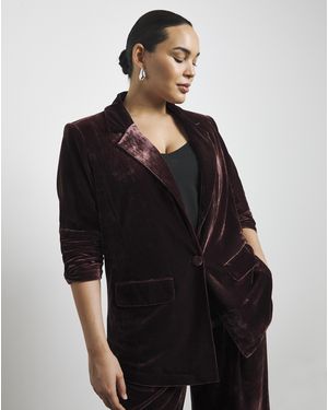Joanna Hope Velour Co Ord Blazer - Black
