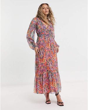 Lovedrobe Blouson Sleeve Midaxi Dress - Red
