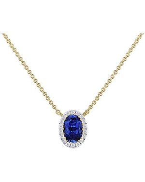 iJewel 9Ct Lab Diamond Sapphire Nkl - Metallic