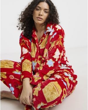 Pretty Secrets Fleece Family Pjs- Ladies - Red
