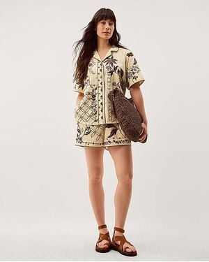 Monsoon Carly Tropical Shorts - Natural