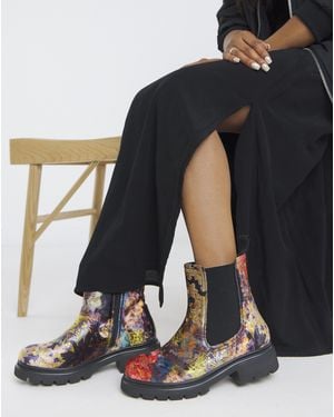 Heavenly Feet Zeta Chelsea Boot Wide Fit - Blue