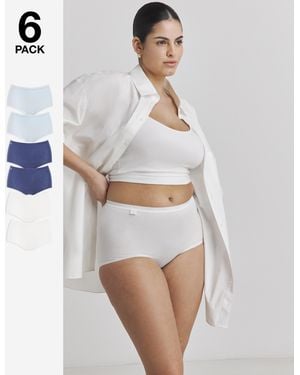 Sloggi 6Pk Basic Maxi Knicker Multi - White