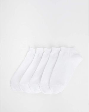 Pretty Secrets 5 Pack Super Value Trainer Liner Socks - White