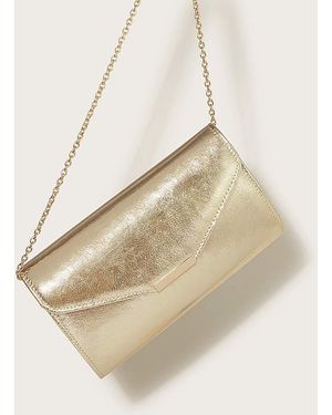 Monsoon|Soleus Go Monsoon Metallic Clutch Bag - Natural