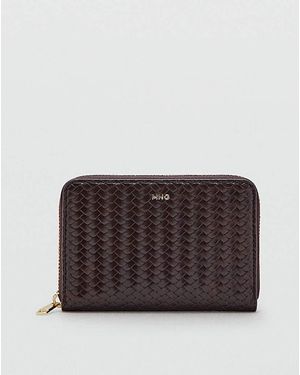 Mango Braided Medium Purse - Brown