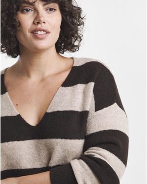 Simply Be Slouch V Neck Tunic - Grey