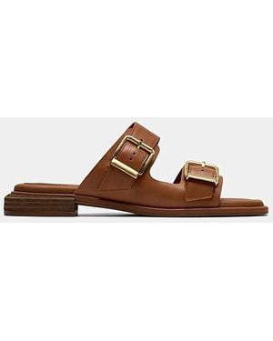 Clarks Ariany Leather Sandal D Fit - Brown