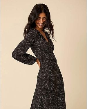 Nobody's Child Kennedy Spot Midi Dress - Black