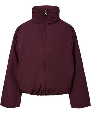 Pieces Funnel Neck Bomber Jacket - Purple