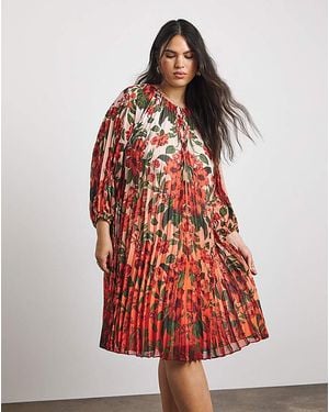 Joanna Hope Crinkle Shift Dress - Red