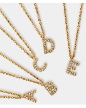 Accessorize Initial Necklace - White