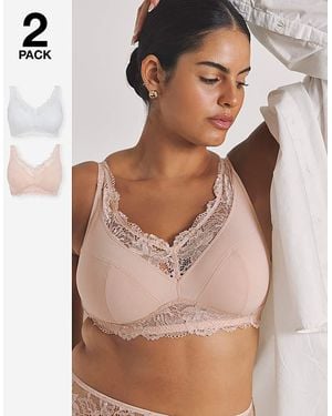 Pretty Secrets 2 Pack Ella Full Cup Non Wired Bras - Brown