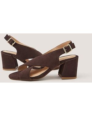 Monsoon Cally Leather Block Heels - Brown