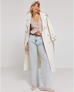 Simply Be Neutral Tailored Waistcoat - White