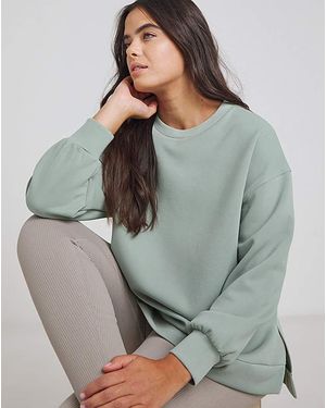 Simply Be Luxe Modal Dip Back Sweatshirt - Grey