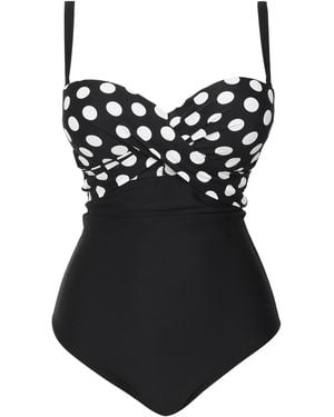 Figleaves Tailor Twist Swimsuit - Black