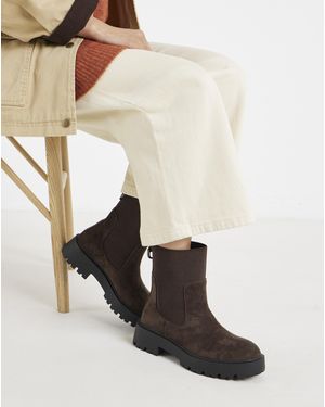 Simply Be Chunky Chelsea Boot Wide - Natural