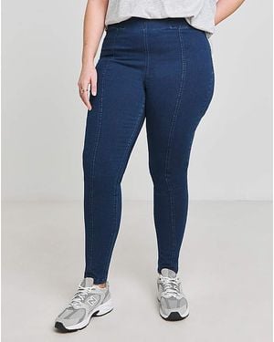 Simply Be Seamed Skinny Jeggings - Blue