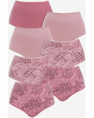 Pretty Secrets 7 Pack Full Fit Brief - Pink