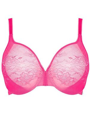 Gossard Glossies Lace Plunge Bra - Purple