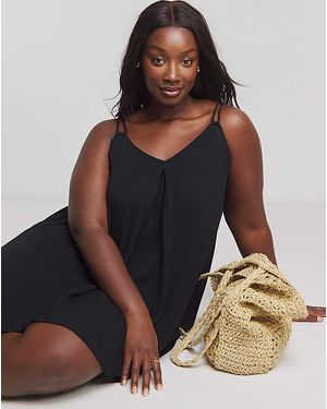 Beach To Beach Strappy Mini Beach Dress - Black