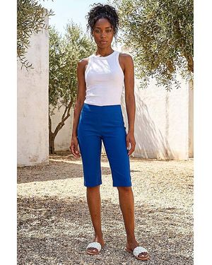 Roman Roman Knee Length Elastic Waist Shorts - Blue