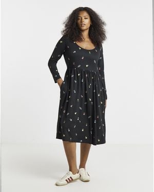 Simply Be Scoop Neck Pocket Midi Dress - Black
