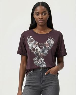 Religion Relaxed Fit Sequin Graphic Tee - Purple