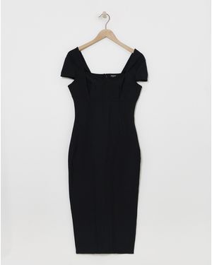 Simply Be Contouring Seam Bandage Midi Dress - Black