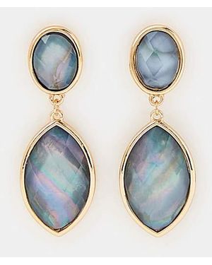 Accessorize Resin Stone Drop Earrings - Blue