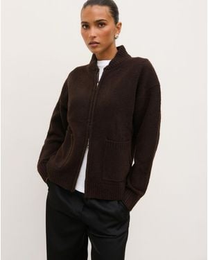 Pretty Lavish Camille Knit Bomber - Black