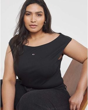 Tommy Hilfiger Boat Neck Top - Black