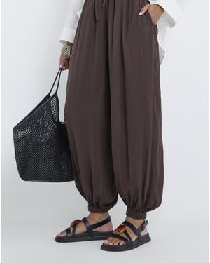 Simply Be Trim Detail Sandals Wide - Brown