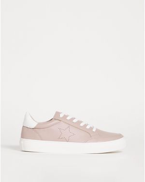 JD Williams Lace Trainer With Star Detail E Fit - Pink
