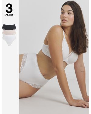 MAGISCULPT 3 Pack High Leg Control Knicker - White