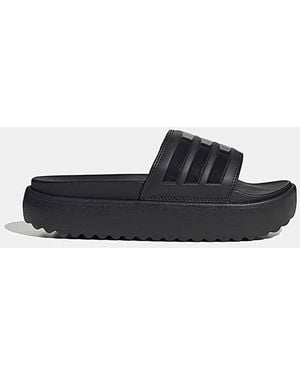 adidas Adilette Platform Slides - White