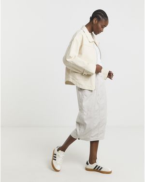 Simply Be Parachute Cargo Midi Skirt - Natural