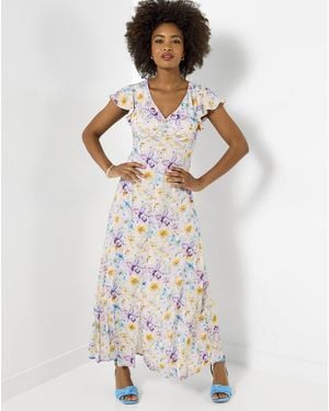 Joe Browns Jb Watercolours Printed Floral Dress - White