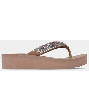 Skechers Toe Post Sandals D Fit - Brown