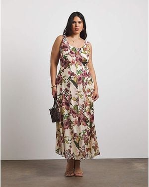 Joanna Hope Seam Detail Prom Dress - Multicolour