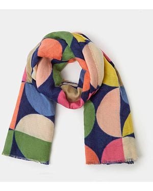 Accessorize Retro Spot Print Scarf - White