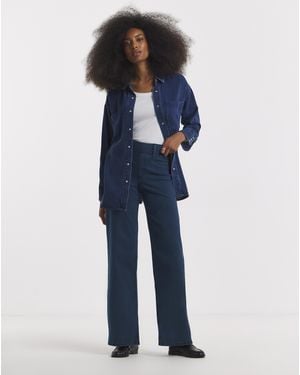 Simply Be Wide Pull On Jeggings - Blue