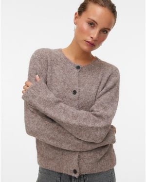 Vero Moda Button Knit Cardigan - Grey
