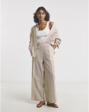 Native Youth Jaquard Trouser - Natural