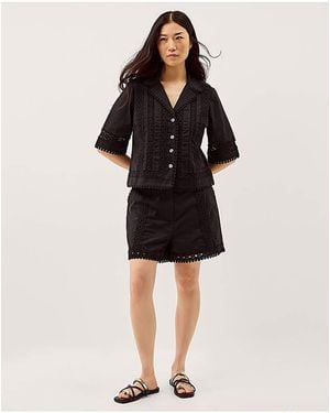 Monsoon Irina Lace Trim Shorts - Black